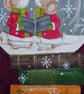 Christmas mice Carol singers in a snow globe original artwork  - Image 3