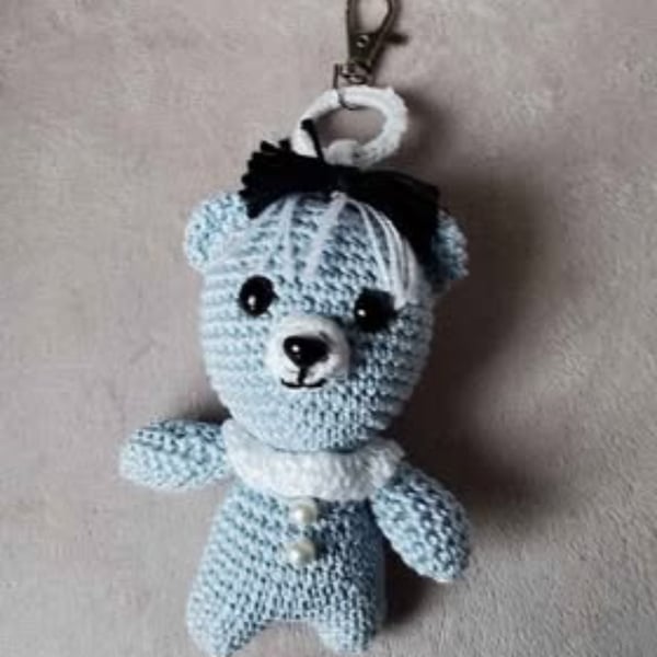 Crochet Bear Bagcharm Keyring 