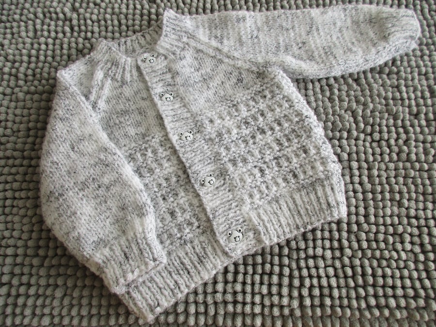 18" Round Neck Baby Boys Cardigan 
