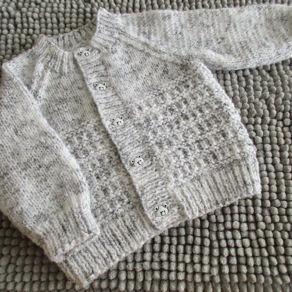 18" Round Neck Baby Boys Cardigan 