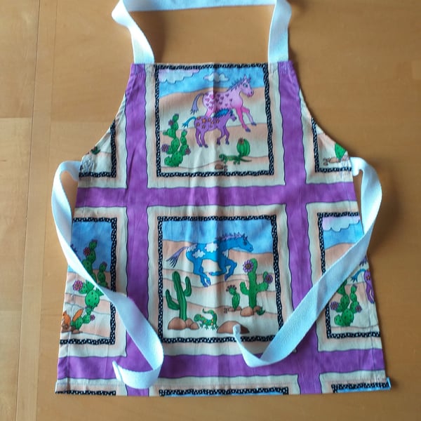 Painted Horse Apron age 2-6 approximately