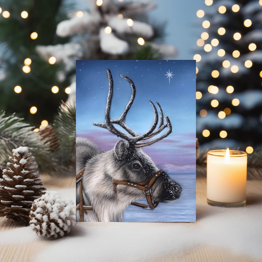 Christmas Card. Reindeer