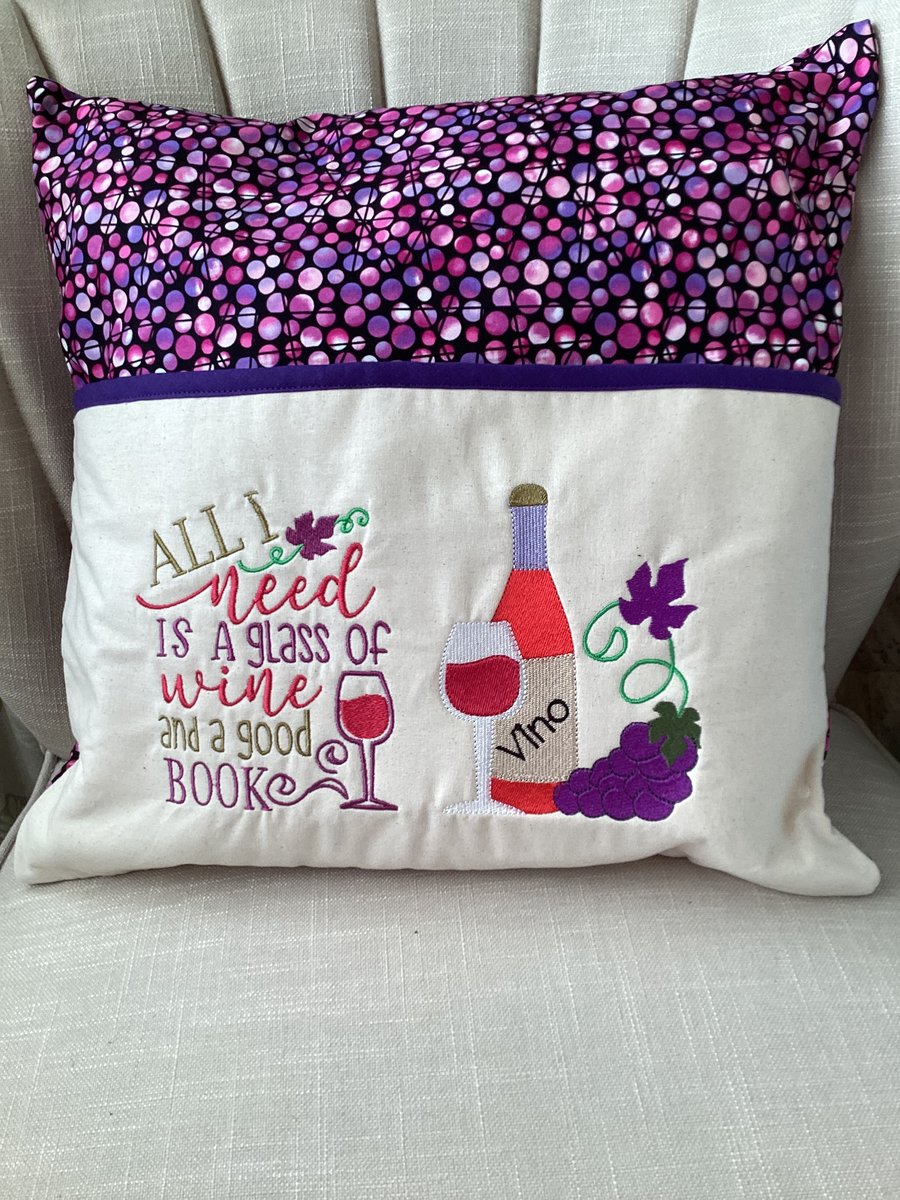 Wine lovers cushion cover - cushion pad NOT included