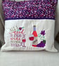 Wine lovers cushion cover - cushion pad NOT included