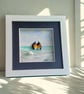 Pebble Penguin Coastal Art, Handmade Penguin Picture, One-of-a-Kind Seaside Gift - Image 3