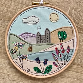 Castle in the glen - Appliqué art