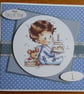 First Birthday Card - Little Boy With Cake - Image 4