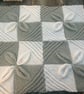 Hand knitted leaf blankets for babies , baby shower gift .