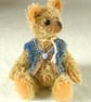 Woody, a 6" collectable mohair bear with a knitted waistcoat - Image 1
