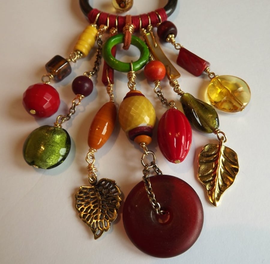 Upcycled Repurposed Buckle Necklace (Spiced)