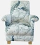 Laura Ashley Belvedere Midnight Blue Fabric Adult Chair Armchair Peacocks Navy - Image 1