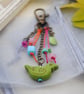 Green bird colours bag charm - Image 4