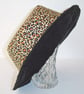 Leopard Print Hat Black Fluffy Faux Fur Reversible - Image 9