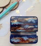 Hand painted dark sky wooden phone stand