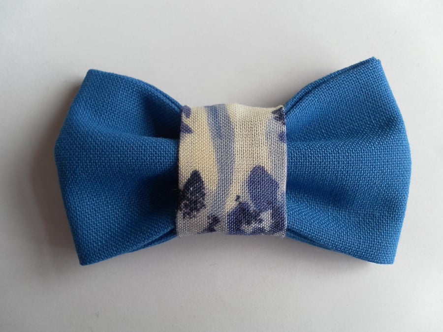 Blue Bow, Hair Clip or Brooch