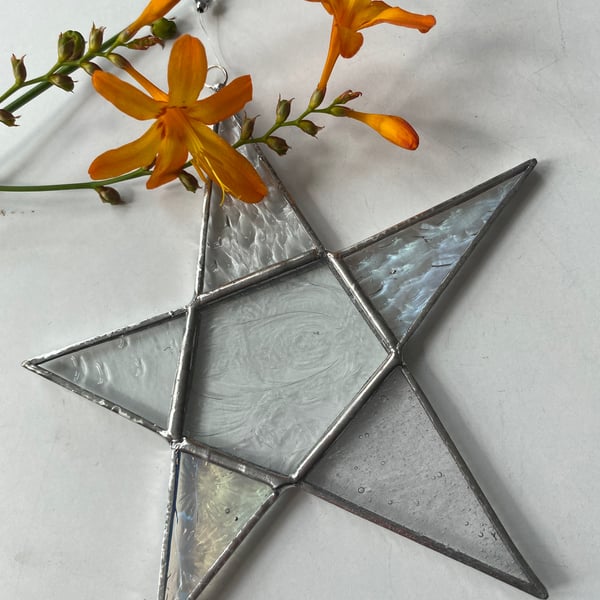 Stained Glass Star Suncatcher Decoration 