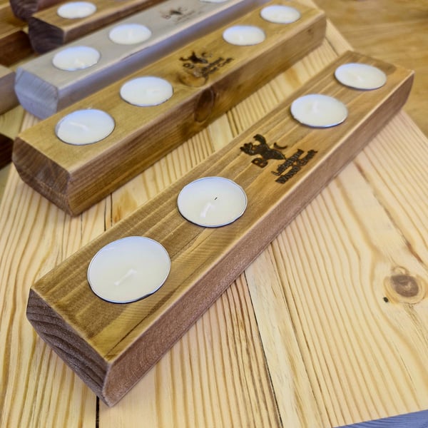 Hand Crafted Wooden Tea Light Holder