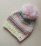 HAND KNIT Babies Springtime Beanie Hat - Image 2