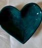 Sea green ceramic heart bowl - Image 1
