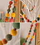 Needle - Felted Ball Garland in Autumn Colours - Image 3