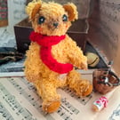 Mittens - OOAK Button Eyes Artist Teddy Bear, Handmade Artist Doll, Kawaii Plush