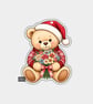 Funny Christmas Gift Tags For Adults, 6pk - Cute Teddy & Flowers 