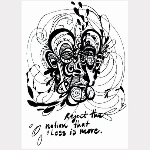 More is More (Black) - A4 Giclee art print