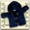 Reserved for Tina - Navy Duffle Coat with a Tartan Lined Hood