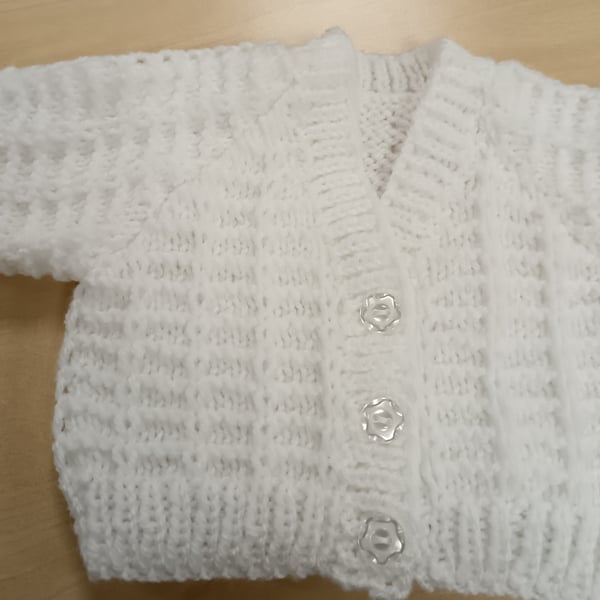 New Hand Knitted Baby Cardigan - NewBorn