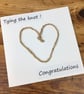 Wedding card, Engagement card, Tying the Knot, Handmade Congratulations card - Image 2