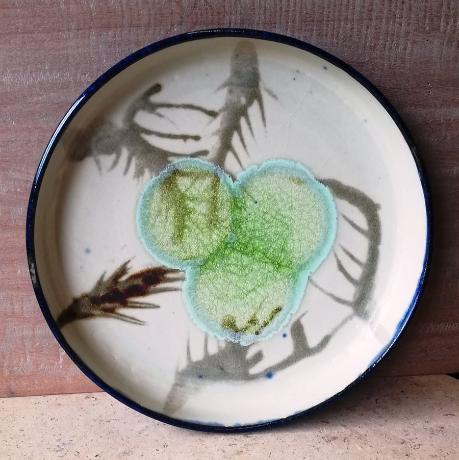 Silky cream glaze , stoneware, deep bowl plate