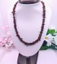 Garnet Chip Beads Necklace
