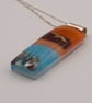 Sunset Over Water (1) Seascape Fused Glass Pendant - Image 6