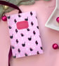 A6 Pink Christmas Cats Notebook