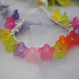 Child-Pink meadow charm bracelet