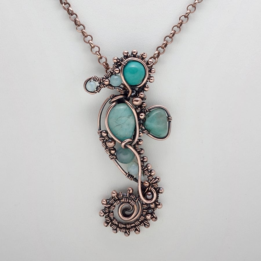 Turquoise Seahorse Pendant (JNPAC 0002)