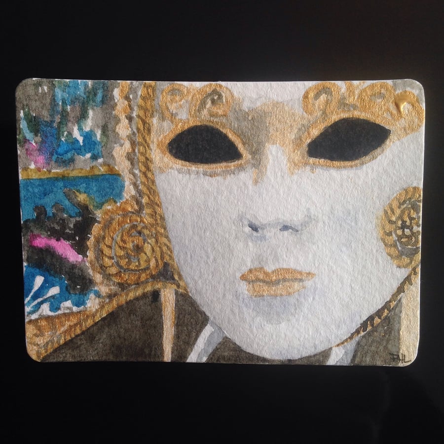ACEO Original 'Venetian Mask'