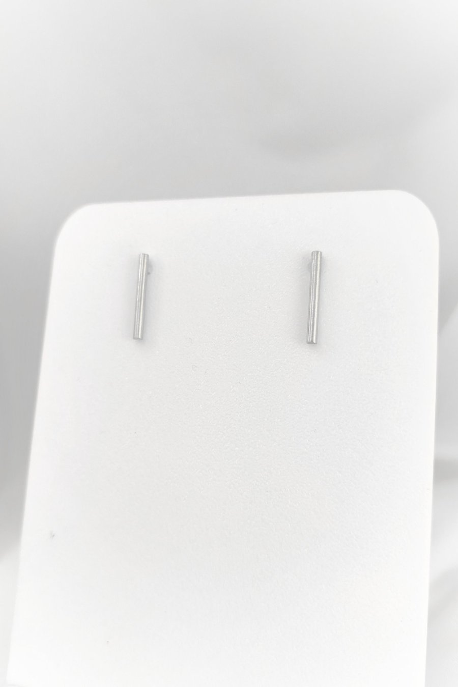 Minimalistic sterling silver earring studs