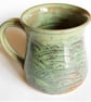 Green Patterned Mug - Hand Thrown Stoneware Ceramic Mug - Image 2
