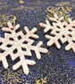 Statement Snowflake Opal marbled dangle earrings - Image 1