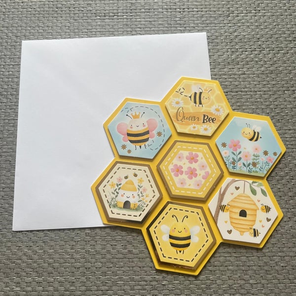 Queen bee birthday card