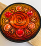 Embroidered circular patterned brooch pin of badge.  - Image 3