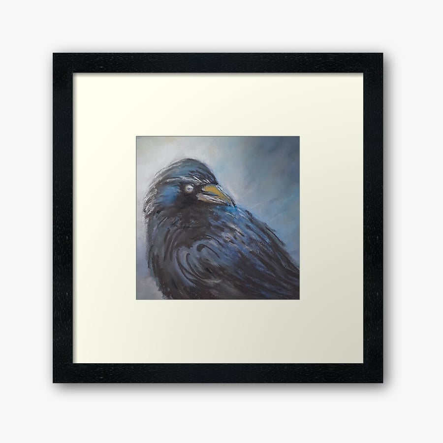 Lonely rook original pastel painting