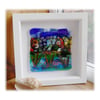 Fused Glass Garden Picture Box Framed 001