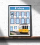 Lilsbon wall print, Lisbon retro city print, Portugal travel poster, gift - Image 1