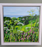 Original Acrylic Painting - wild flower painting wooden box canvas framed - Image 8
