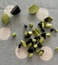 Black and Green Drop Earrings - Image 2