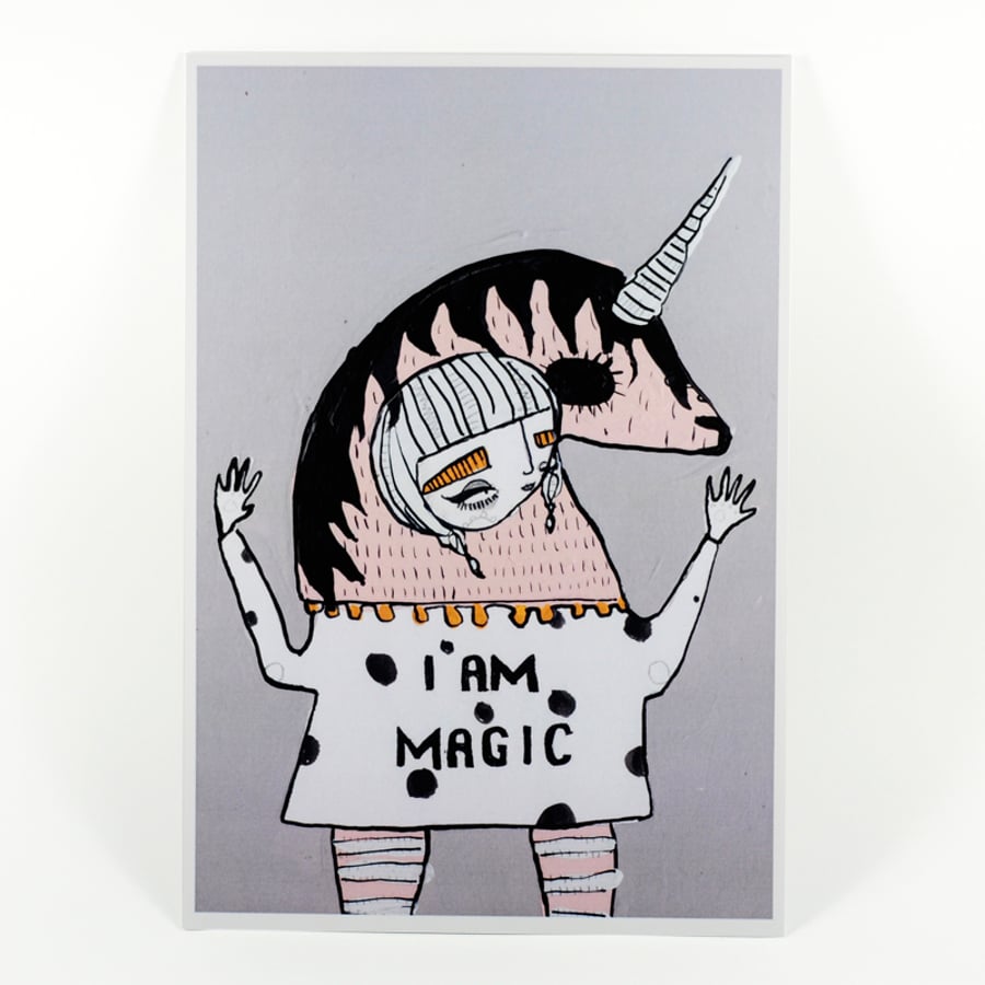 Large 'I am magic' Poster Print