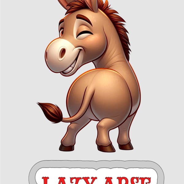 Winking Donkey Illustration – Fun Print for Home or Gifts