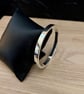 "Sustain" - Heavy Sterling Silver Bangle - Made to any size - 6.4mm x 3.2mm 